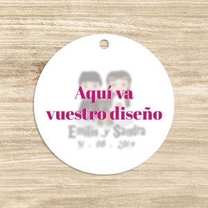 Etiqueta para detalles personalizada con vuestro logo