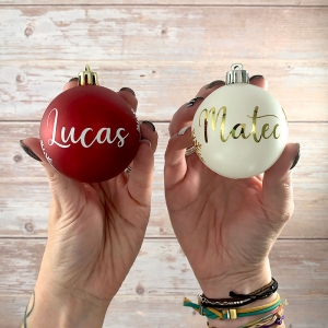 Bolas de navidad personalizadas con nombre