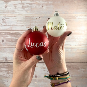 Bolas de navidad personalizadas con nombre