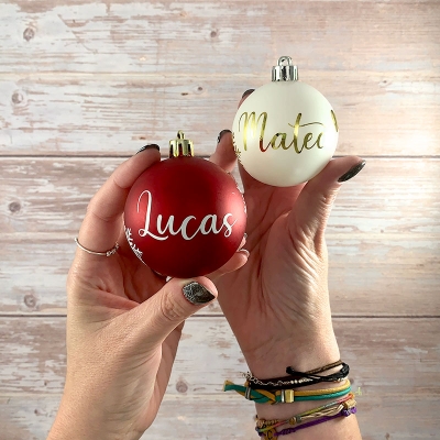 Bolas de navidad personalizadas con nombre