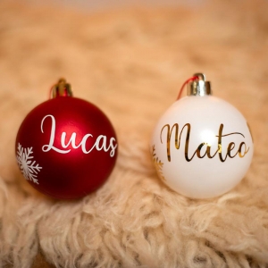 Bolas de navidad personalizadas con nombre