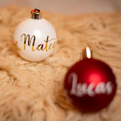 Bolas de Navidad personalizadas con nombre