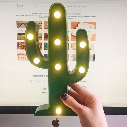 Lámpara decorativa cactus