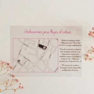 Plano personalizado para invitaciones de boda