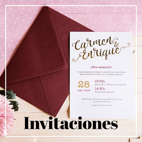 Invitaciones de boda personalizadas